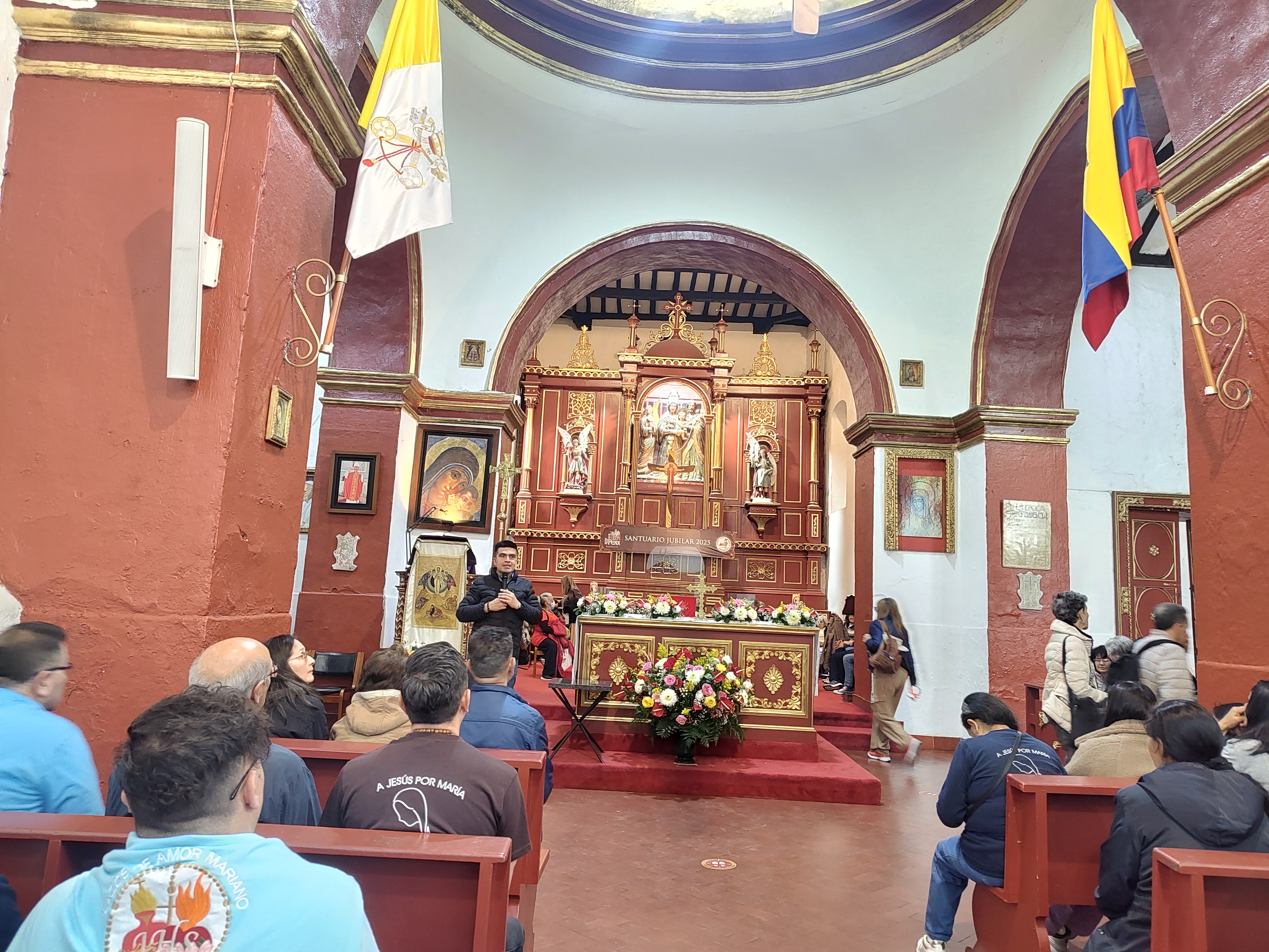 en la iglesia