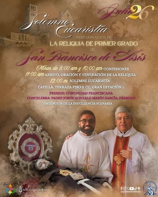 Reliquia de Primer Grado de San Francisco de Asรญs 2026