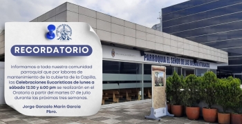 Cierre Temporal de la Capilla 2026